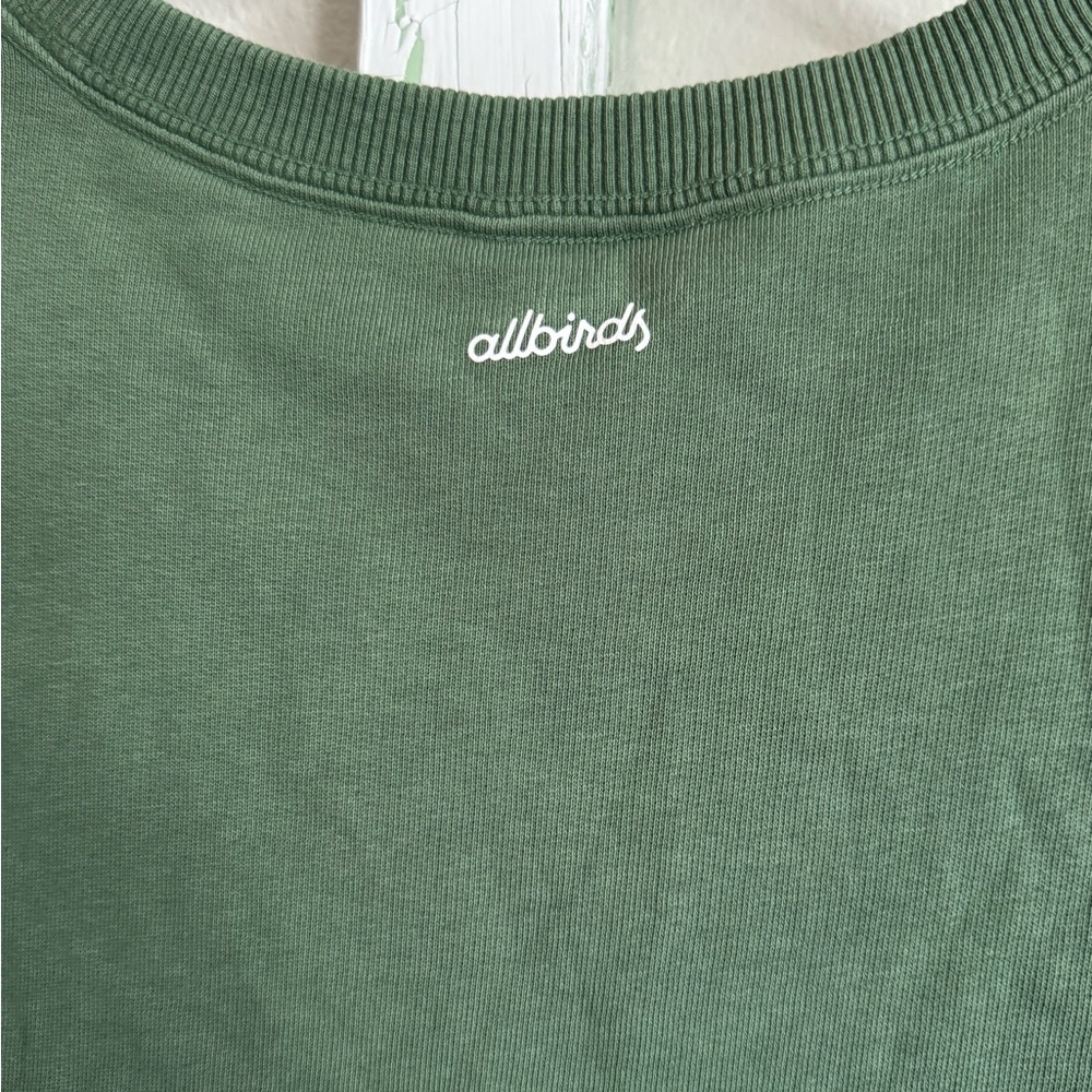 allbirds Unisex Olive Green Crewneck Sweater - Picture 4 of 4